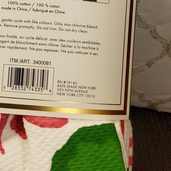 NEW Kate Spade Kitchen Towels (Set of 5) - Picture 4 of 4